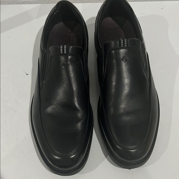Ecco Other - Ecco Black Leather Loafers Classic Slip-Ons